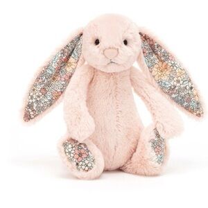 Jellycat Pale Pink Bunny with Floral Ears and Paws